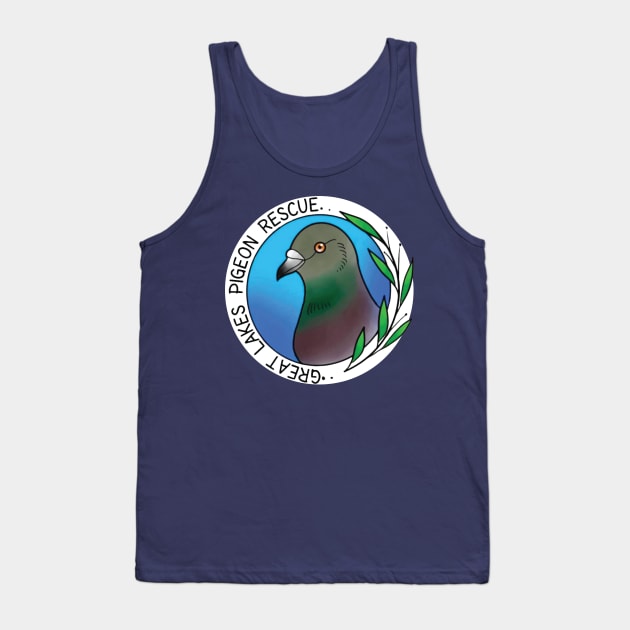 Great Lakes Pigeon Rescue Logo Tank Top by Great Lakes Pigeon Rescue